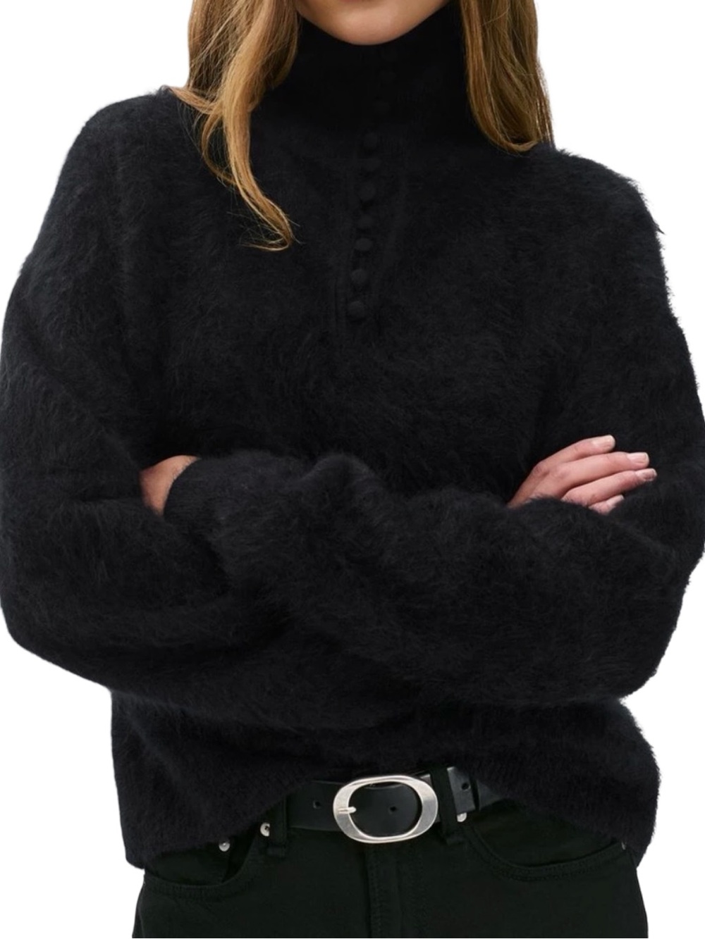 Rag & Bone NWT Jada Brushed Cashmere Sweater Black Size XS